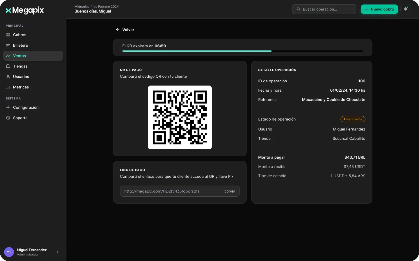 Mockup del QR