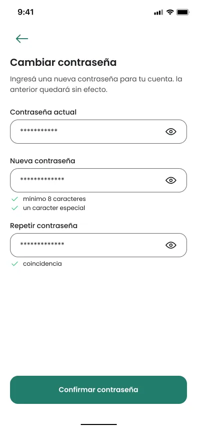 Cambiar contraseña