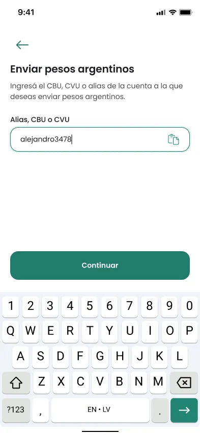 Enviar pesos