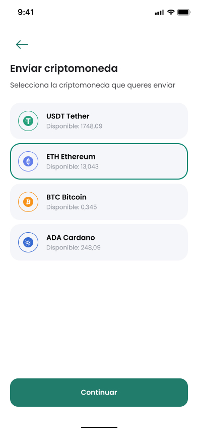 Enviar criptomoneda