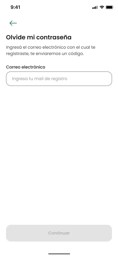 Olvidé mi contraseña