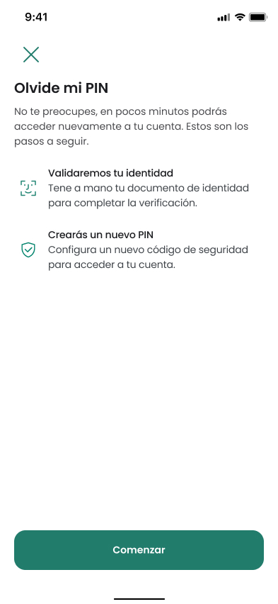 Olvidé mi PIN