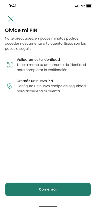 Olvidé mi PIN